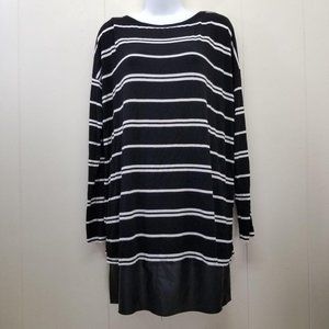 Bailey 44 Striped‎ Jersey Knit Popover Mini Dress M